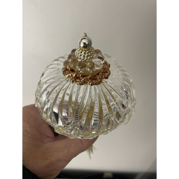 Set of 4 Clear Acrylic Christmas Ornaments Angel Finial Bulb Vintage 1989 - Picture 4 of 13
